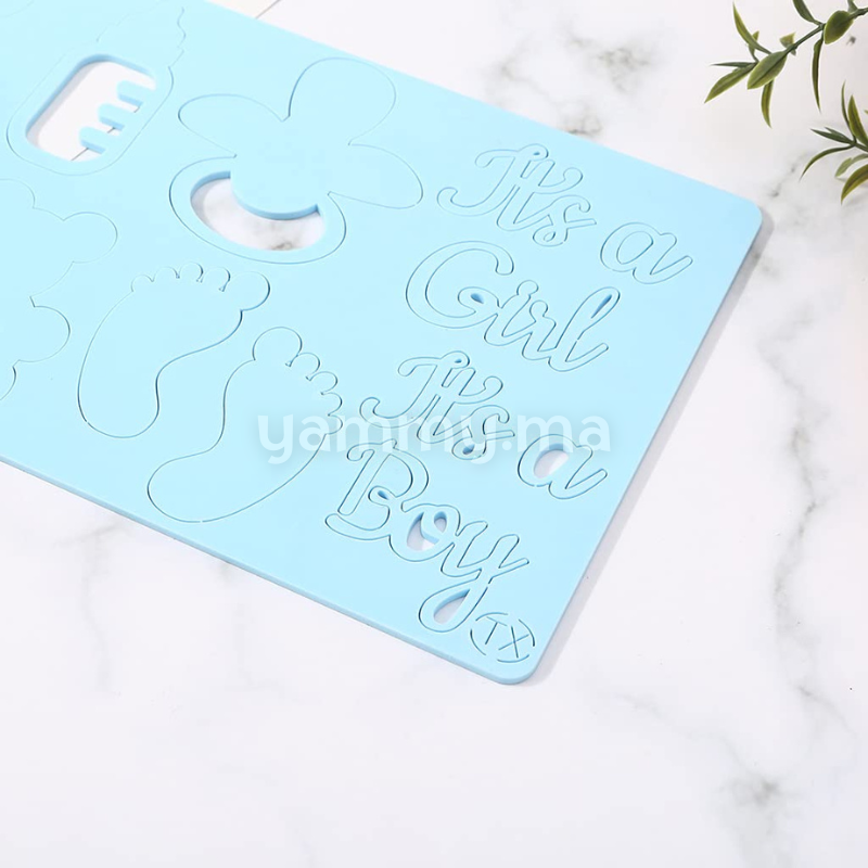 Embosseur pour Pâte à Sucre Thème Bapteme avec Pinceau