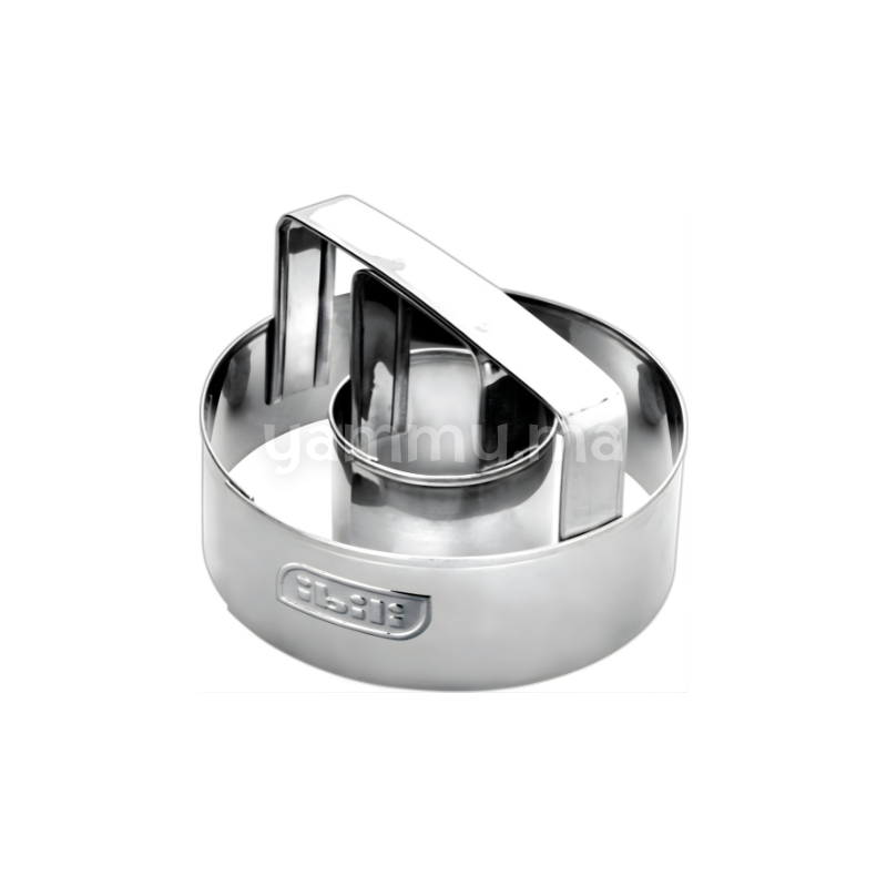 Emporte-pièce &amp; Découpoir à Beignets et Donuts Ø 7,5 / Ø 3,5 cm en Inox – Ibili 709200