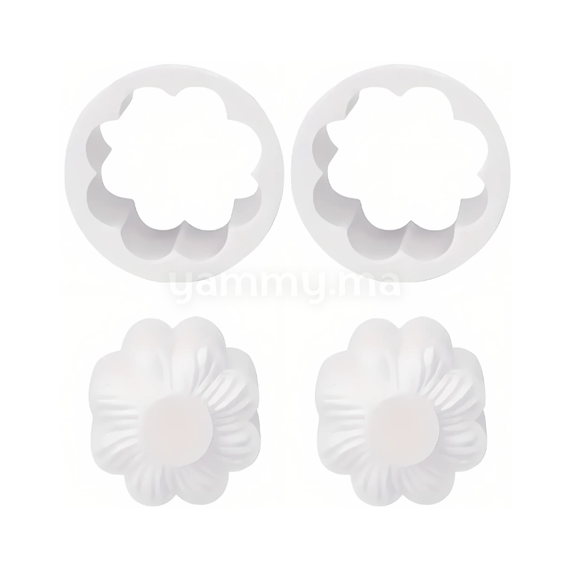 SET. 2 Emporte-pièces Tartelette avec Tampon Double Face Ø 3.8 cm