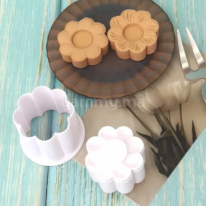 SET. 2 Emporte-pièces Tartelette avec Tampon Double Face Ø 3.8 cm