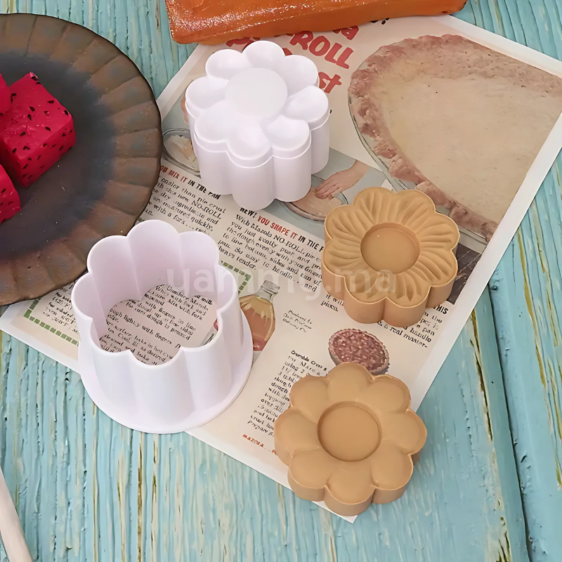 SET. 2 Emporte-pièces Tartelette avec Tampon Double Face Ø 3.8 cm