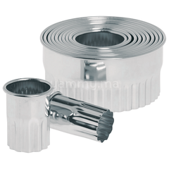 SET. 12 Emporte-pièces Ronds en Inox Hauteur 5 cm