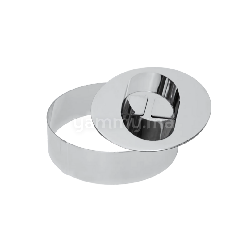 Cercle à Vacherin en Inox 7 cm avec Poussoir – Lamacom