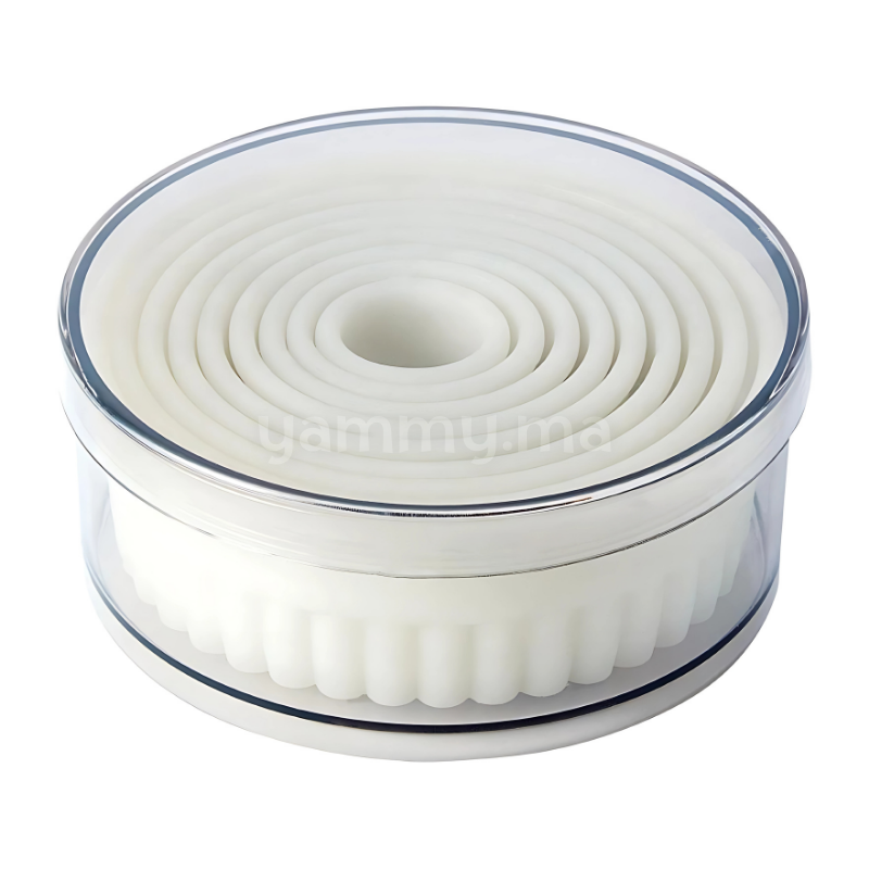 SET. 9 Emporte-pièces Ronds en Plastique Hauteur 3.5 cm