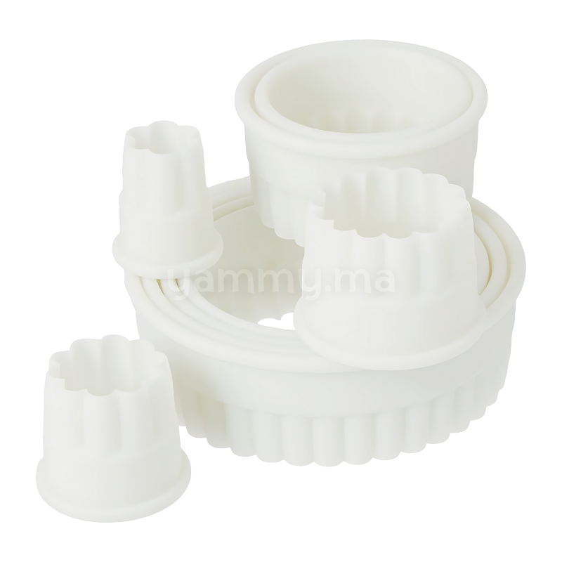 SET. 9 Emporte-pièces Ronds en Plastique Hauteur 3.5 cm