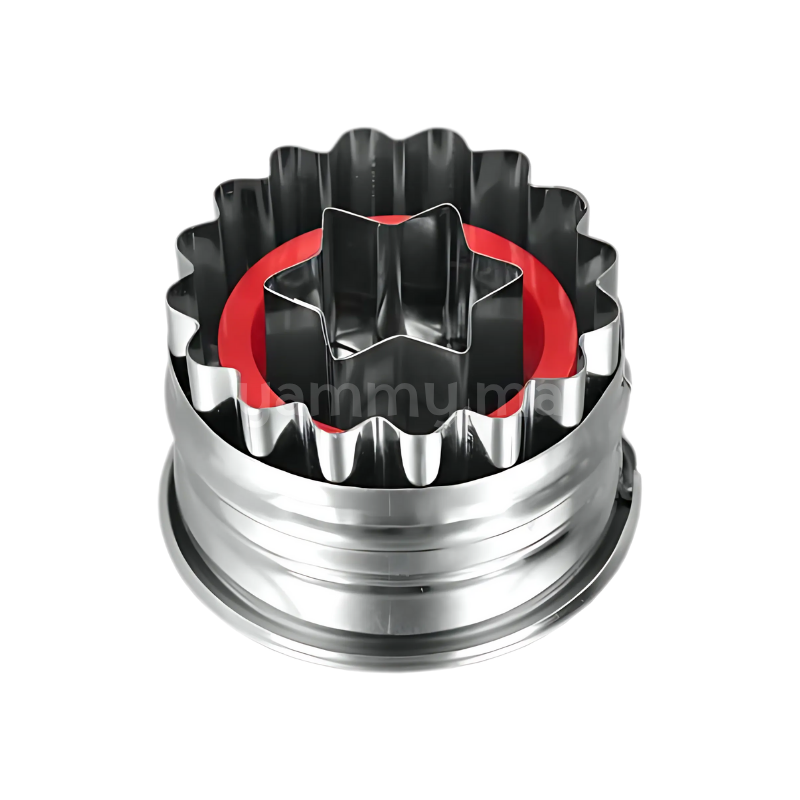 Emporte-pièce avec Poussoir Rond Étoile en Inox