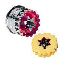 Emporte-pièce avec Poussoir Rond Étoile en Inox