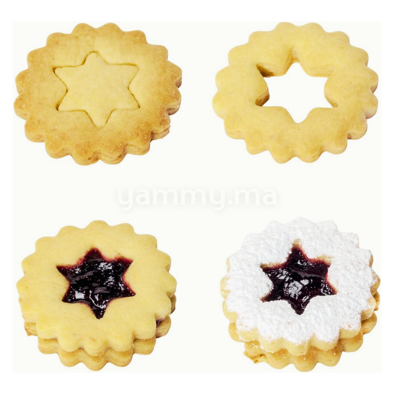 Emporte-pièce avec Poussoir Rond Étoile en Inox