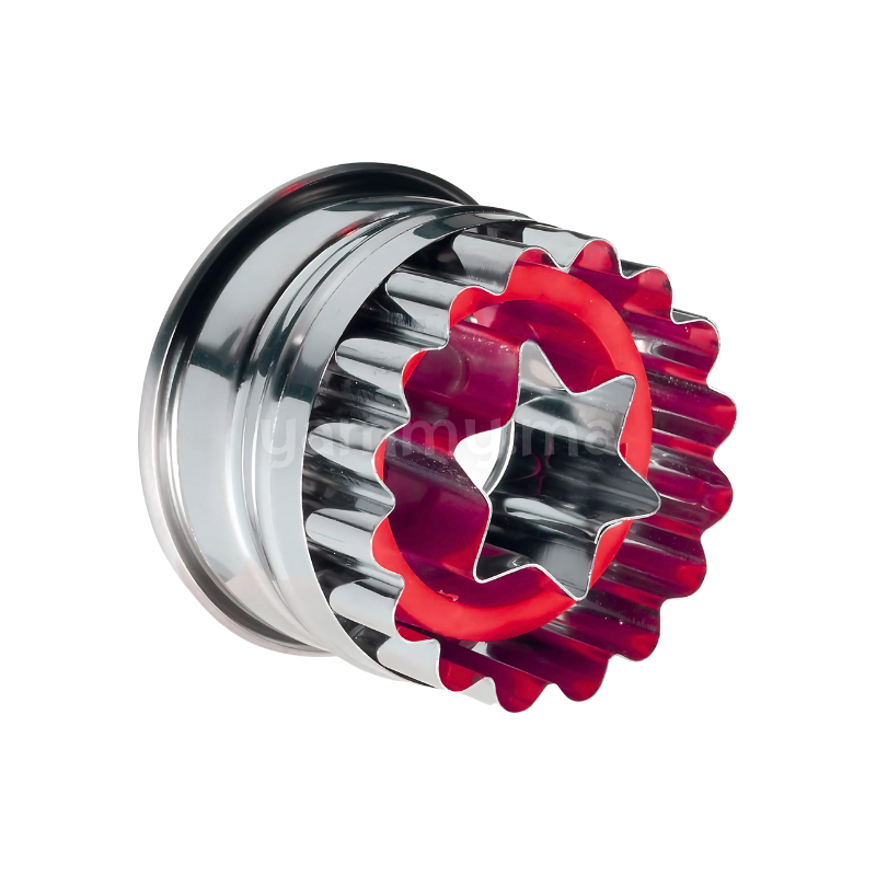 Emporte-pièce avec Poussoir Rond Étoile en Inox