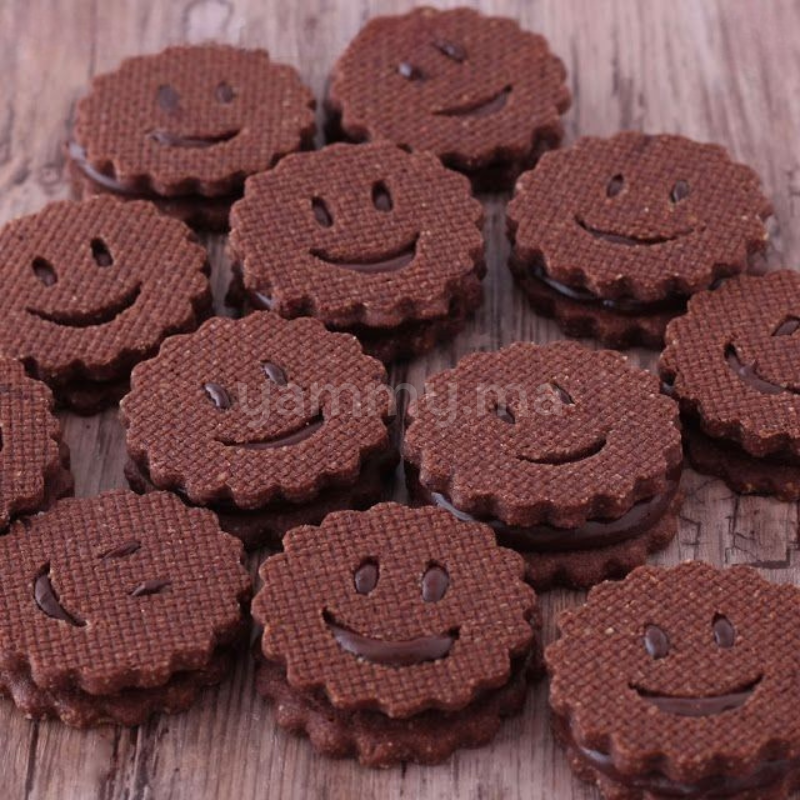 Emporte-pièce avec Poussoir Rond Smiley Face en Inox