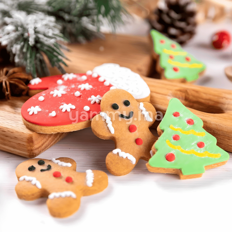 SET. 4 Emporte-piecès avec Poussoir Christmas