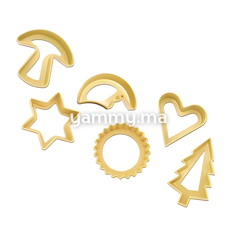 SET. 6 Emporte-pièces à Biscuit - Lamacom 0410/SK