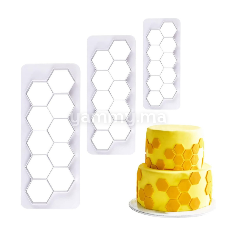 SET. 3 Emporte-pièces Hexagones
