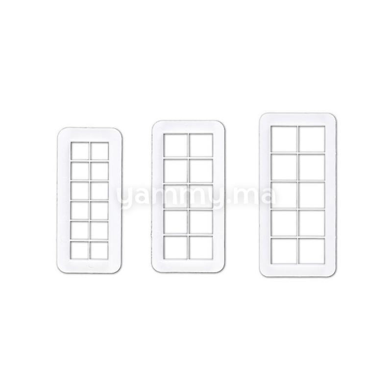 SET. 3 Emporte-pièces Géométrique Carées