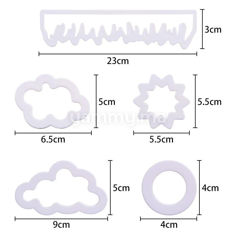 SET. 5 Emporte-pièces Nuage