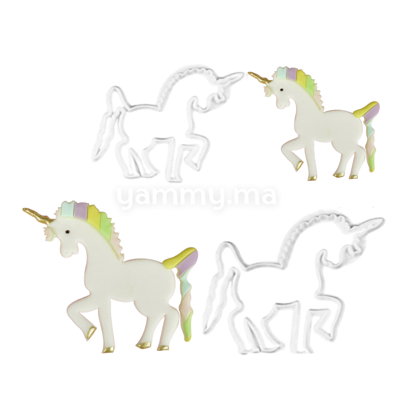 SET. 2 Emporte-pièces Licorne