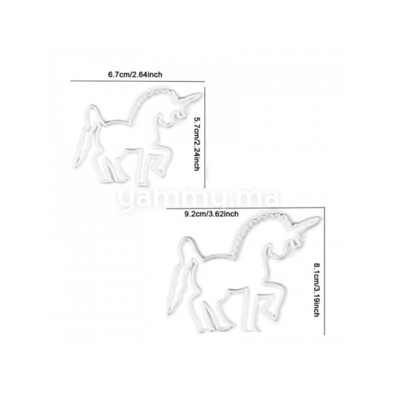 SET. 2 Emporte-pièces Licorne