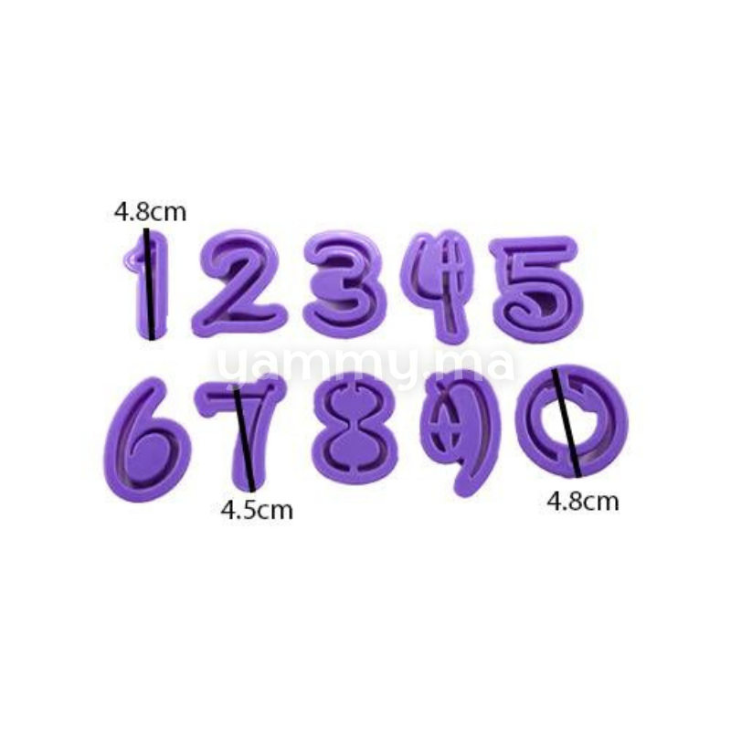 SET. 10 Emporte-pièces Chiffre Disney