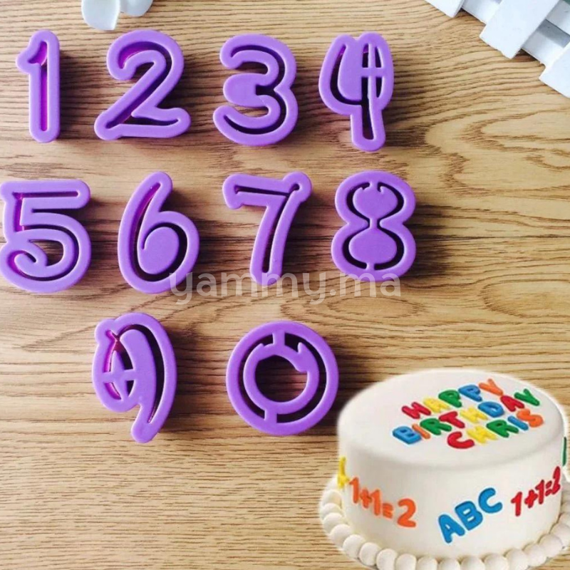 SET. 10 Emporte-pièces Chiffre Disney