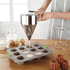 Entonnoir à Piston en acier inoxydable avec Support