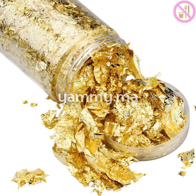 Bouteille de Papier Décoratif Feuilles d'Or d'Imitation