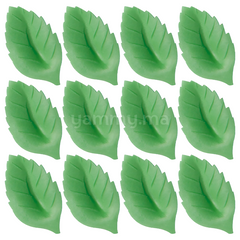 Fleurs de Rose Blanche x6 et Feuilles Vertes x12 en Azyme - Florensuc