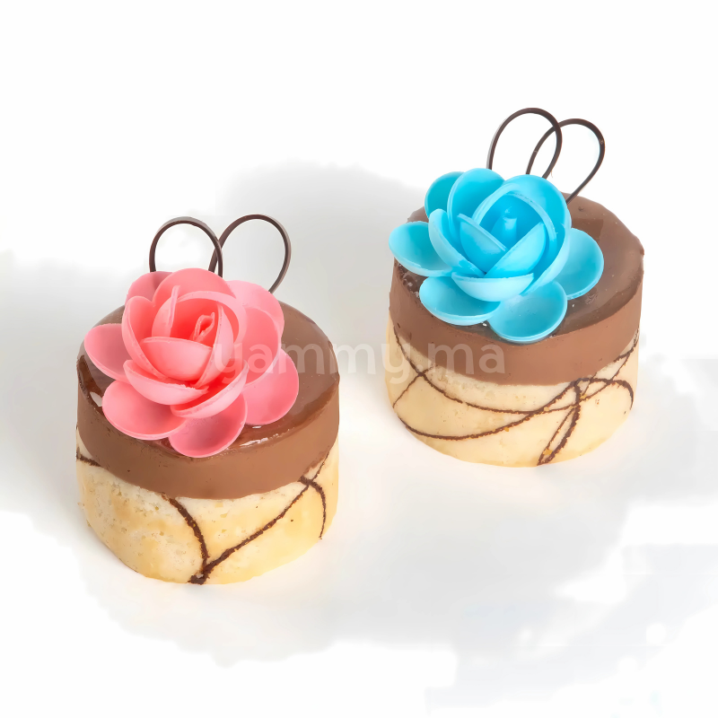 Fleurs de Rose Multicolores x6 et Feuilles Vertes x12 en Azyme - Florensuc