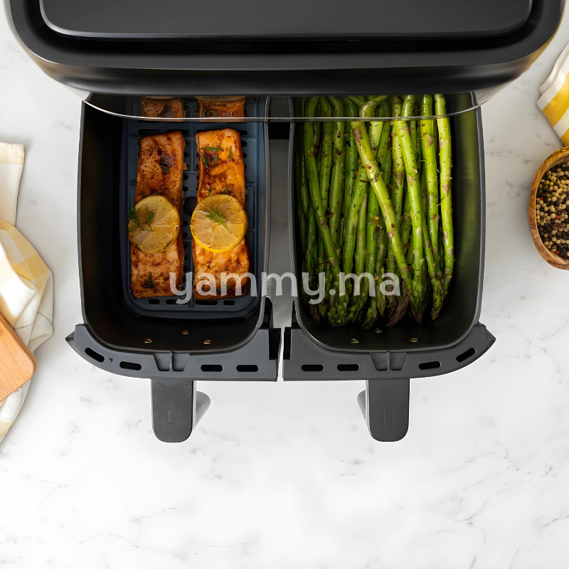 Friteuse sans Huile Air Fryer Double 2 x 4.5L - Lacor 69508