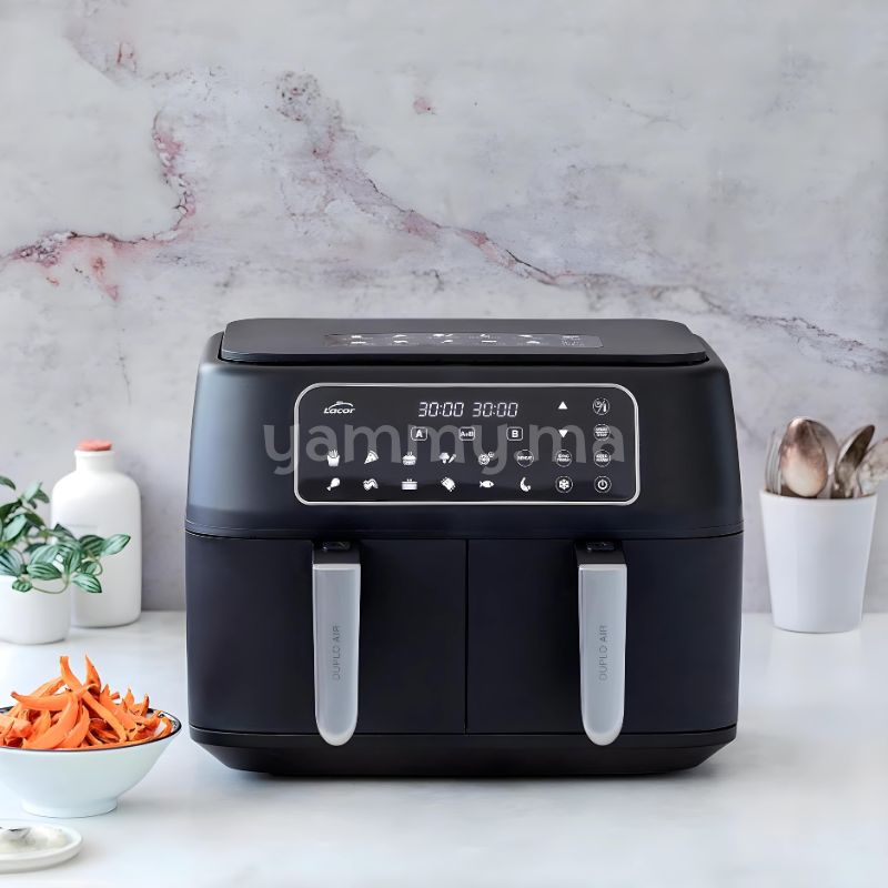 Friteuse sans Huile Air Fryer Double 2 x 4.5L - Lacor 69508