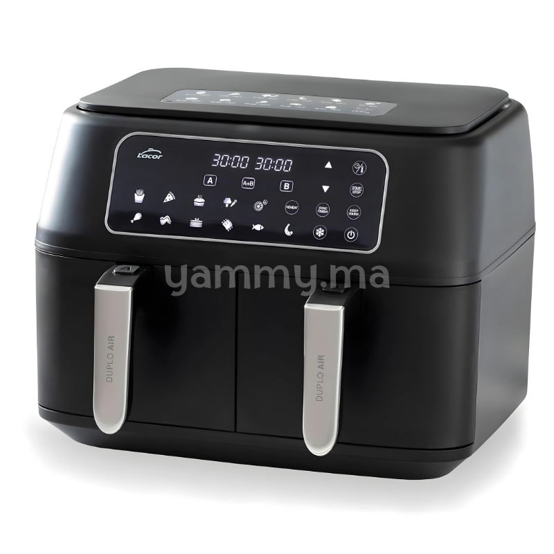 Friteuse sans Huile Air Fryer Double 2 x 4.5L - Lacor 69508