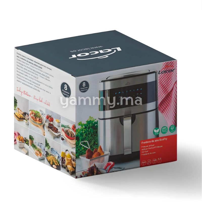 Friteuse sans Huile Air Fryer EcoFry 5.5L - Lacor 69511