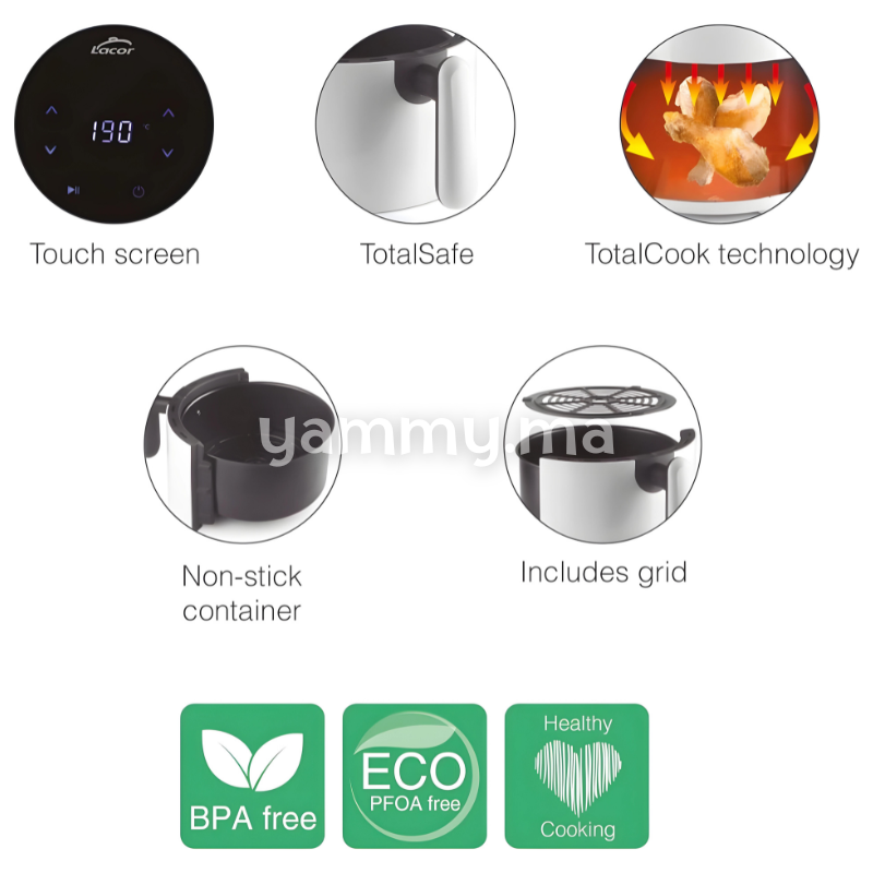 Friteuse sans Huile Air Fryer VitalCook 3L - Lacor 69509