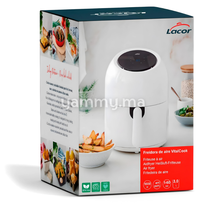 Friteuse sans Huile Air Fryer VitalCook 3L - Lacor 69509