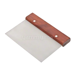 Grattoir Coupe-Pâte en Inox avec Manche en Bois 15 cm