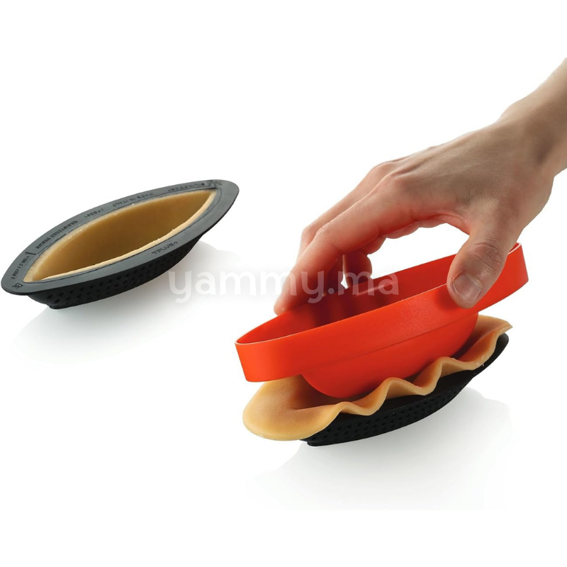 Kit Moule Silicone Tartelette 3D Cabossa 12 x 4 cm (x6) - Silikomart