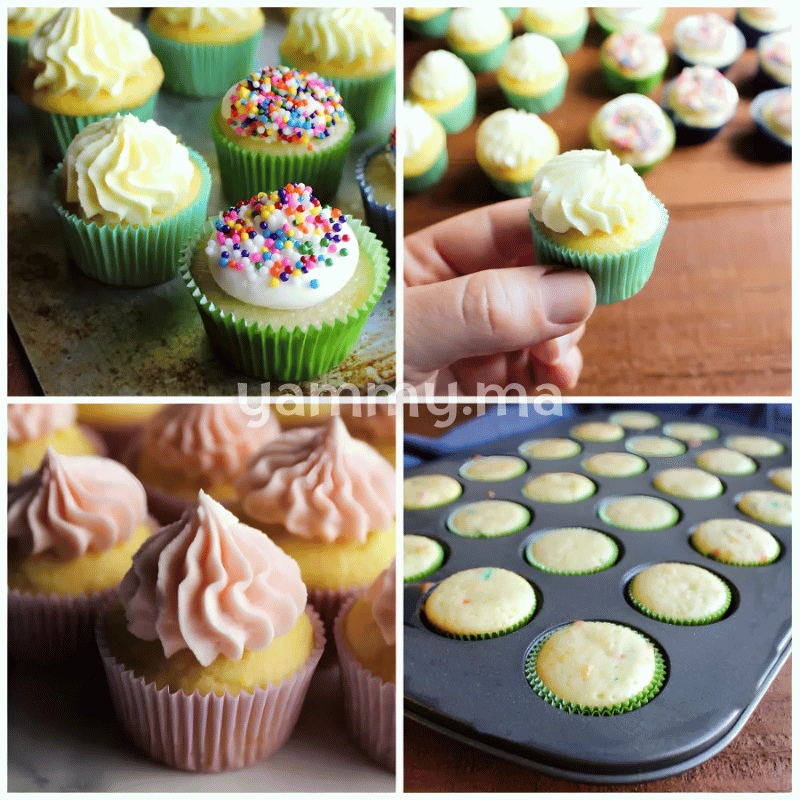 SET. 100 Caissettes à Mini Cupcakes Muffins Blanc