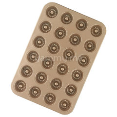 Moule à 24 Mini Muffins Kuglof Ø 5.3 cm Doré Anti-adhésif