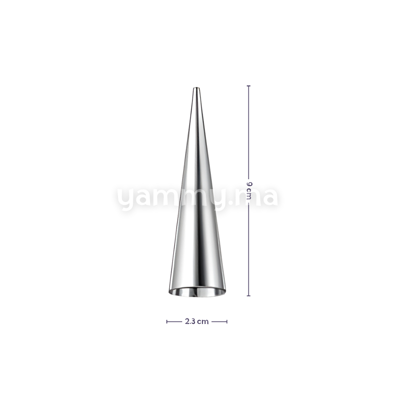 SET. 10 Moules à Cornet en Inox 9 x Ø 2.3 cm
