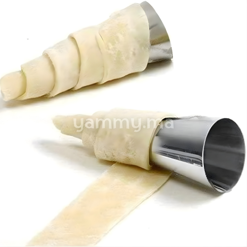 SET. 6 Moules à Cornet en Inox 12 x Ø 3.5 cm