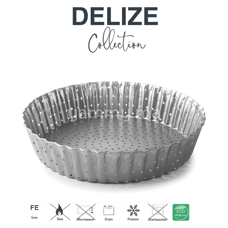 Moule à Tarte Perforé Haut 20cm Delize - Lacor 68787