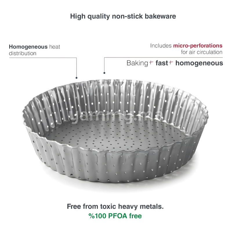 Moule à Tarte Perforé Haut 20cm Delize - Lacor 68787
