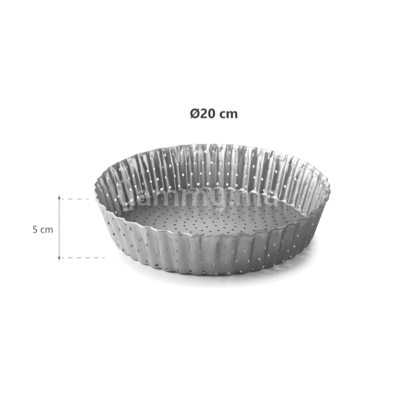 Moule à Tarte Perforé Haut 20cm Delize - Lacor 68787