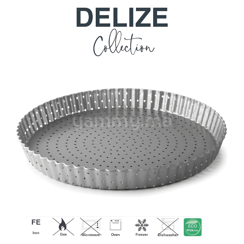 Moule à Tarte Perforé 28cm Delize - Lacor 68784