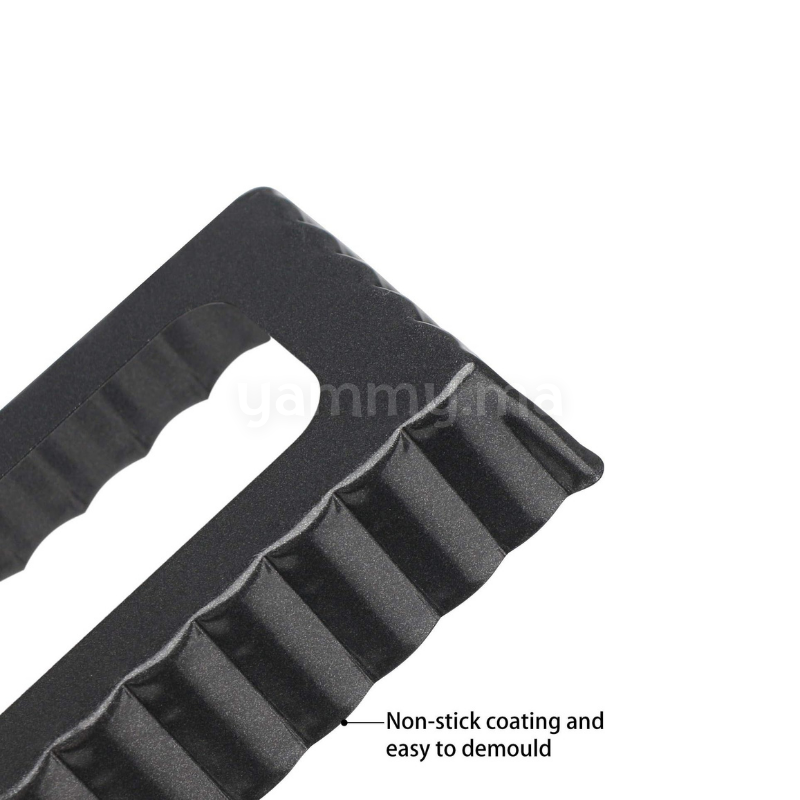 Moule à Tartelette Rectangulaire Fond Amovible 12 cm