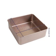 Moule Carré 21 cm Anti-adhésif Hauteur 8 cm