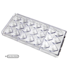 Moule Chocolat en Polycarbonate Coeur Globe "CW1218" - Chocolate World