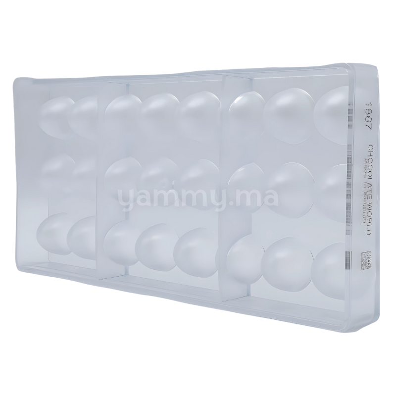 Moule Chocolat en Polycarbonate Truffe Américain "CW1867" - Chocolate World