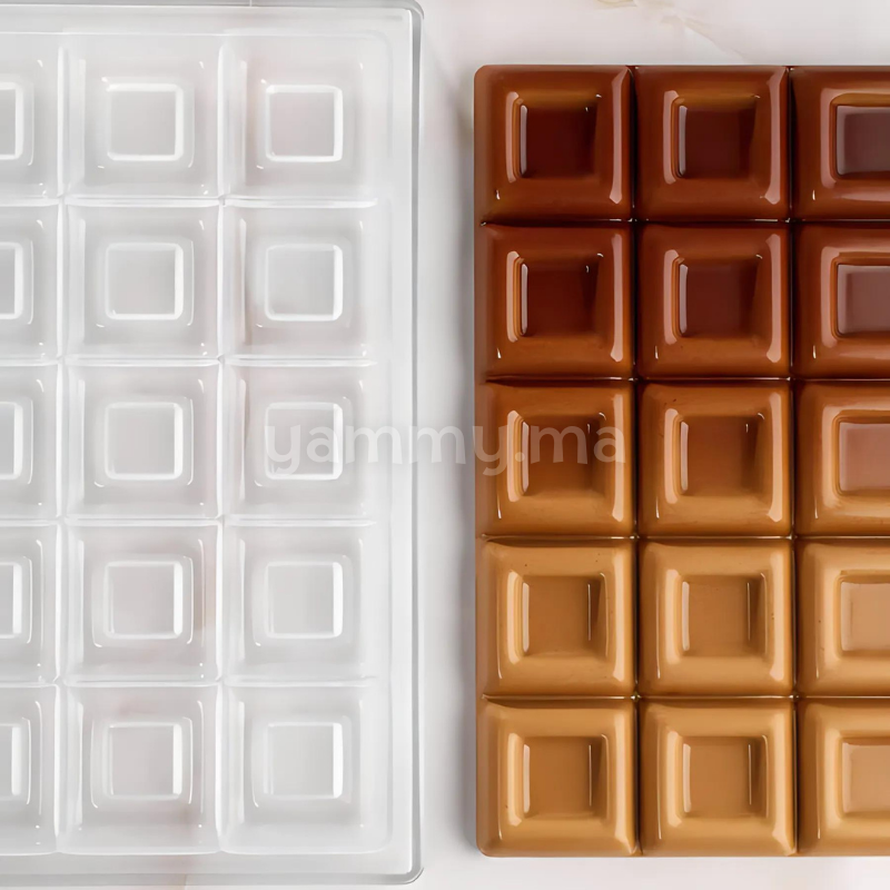 Moule Chocolat en Polycarbonate Tablette Maxi Choco "PC5051" - Pavoni