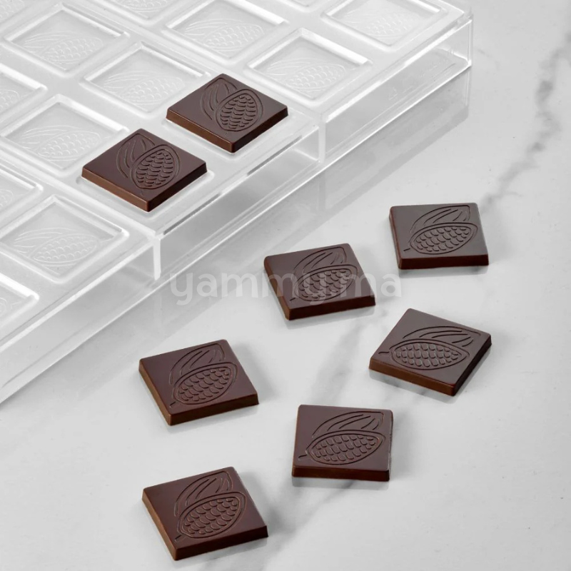 Moule Chocolat en Polycarbonate Napolitain 3.2 x 3.2 cm (x24) "PC5081" - Pavoni