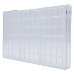 Moule Chocolat en Polycarbonate Tablette 24 Rectangles 60gr "CW2437" - Chocolate World